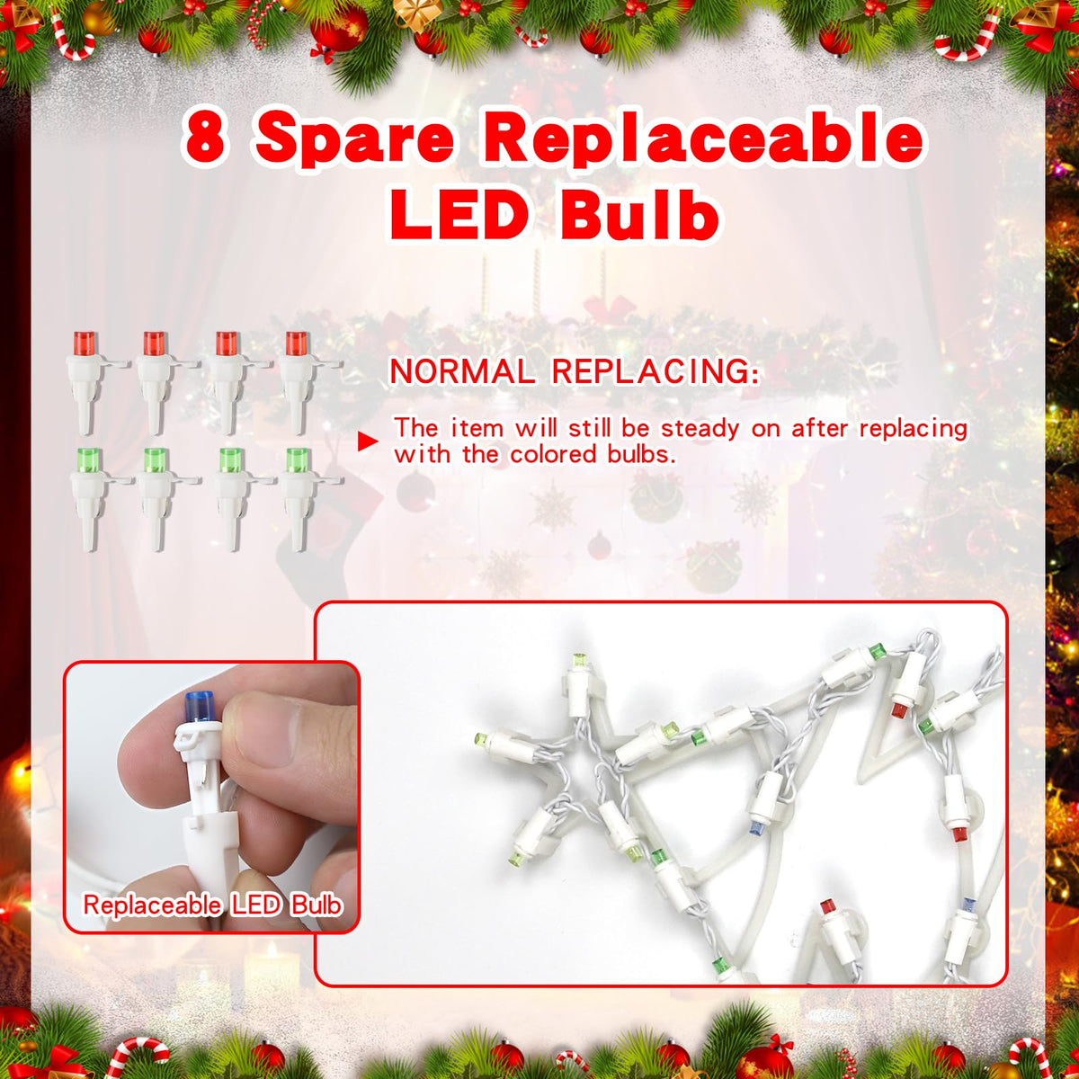 4 Pack Christmas Window Silhouette Lights Decorations, Santa Claus, Wreath, Angel, Snow Man Christmas Window Light with Battery Powered for Holiday Wall Door Window Decorations