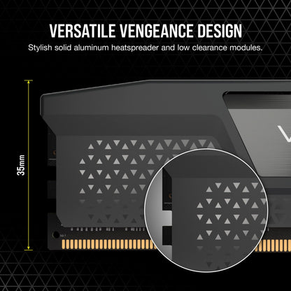 CORSAIR VENGEANCE DDR5 32GB (2x16GB) DDR5 6000MHz CL30 AMD EXPO Intel XMP iCUE Compatible Computer Memory – Grey (CMK32GX5M2B6000Z30)