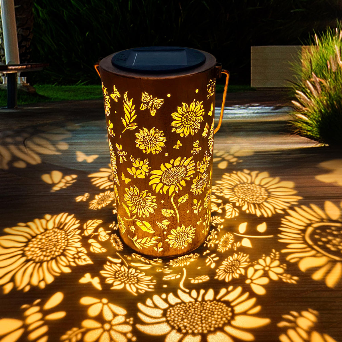 ANYTALK Mothers Day Gifts, Birthday Gifts for Women Mom Grandma, Sunflower Solar Lanterns Outdoor Waterproof, Hanging Solar Lights for Yard, Patio, Porch, Garden Decor