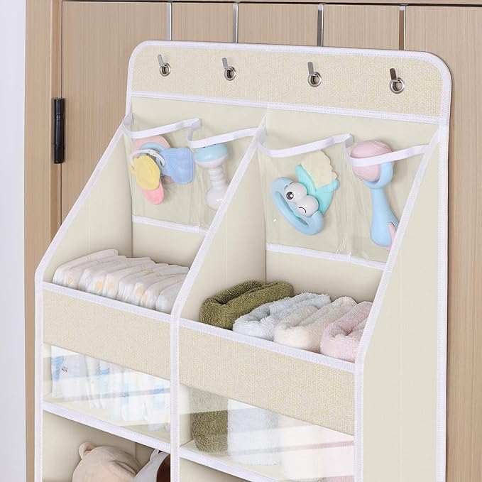 Univivi 5-Shelf Fabric Door Storage Over Door Hanging Organizer