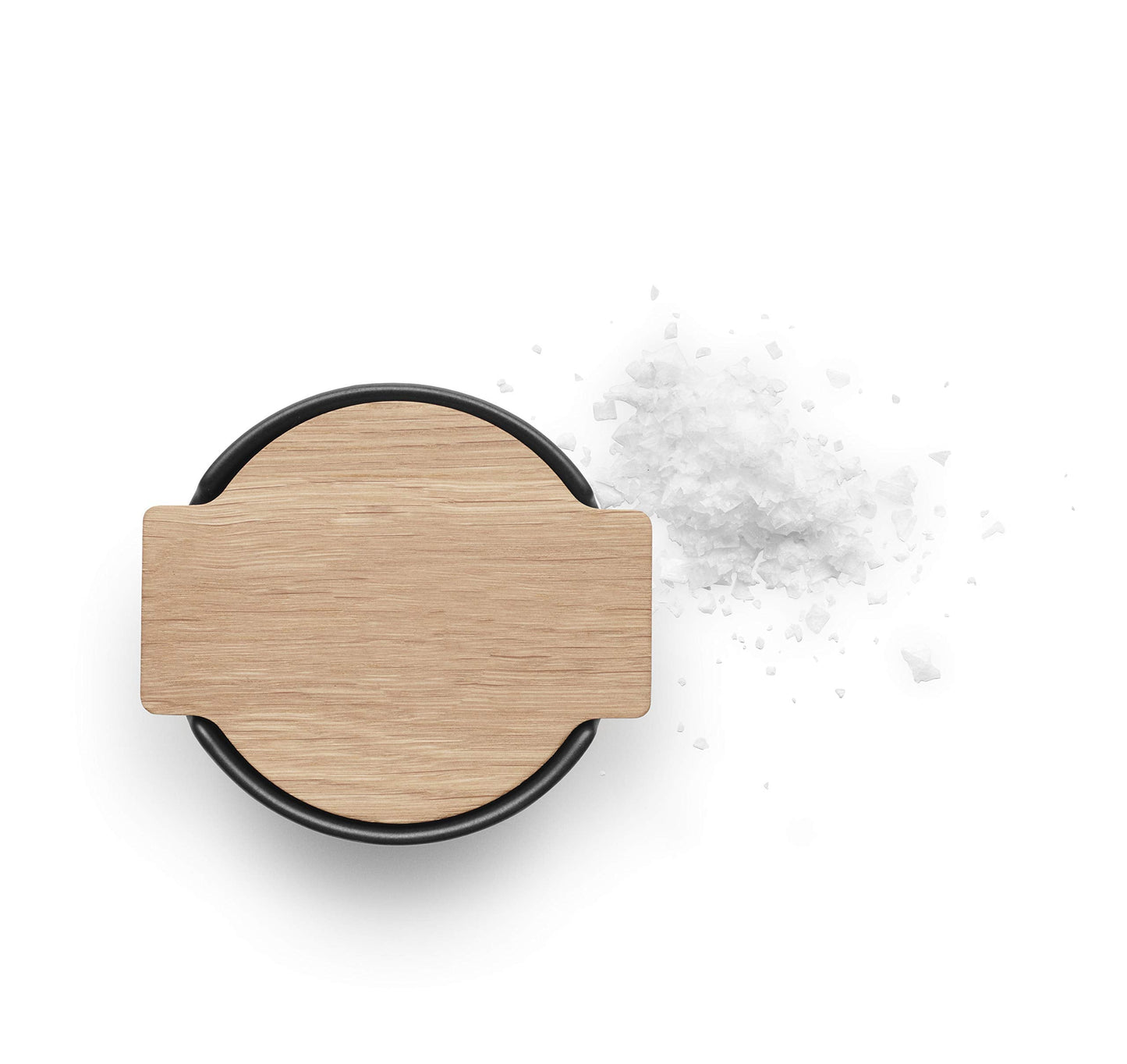 Eva Solo | Nordic Kitchen Salt Cellar with Oak Lid | Stylish for both kitchen use and table serving | Danish Design & Functionality | Tools Kitchen Gadgets & Accessories