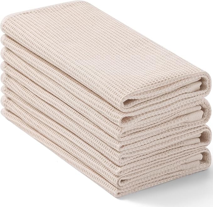 Homaxy 100% Cotton Waffle Weave Kitchen Towels