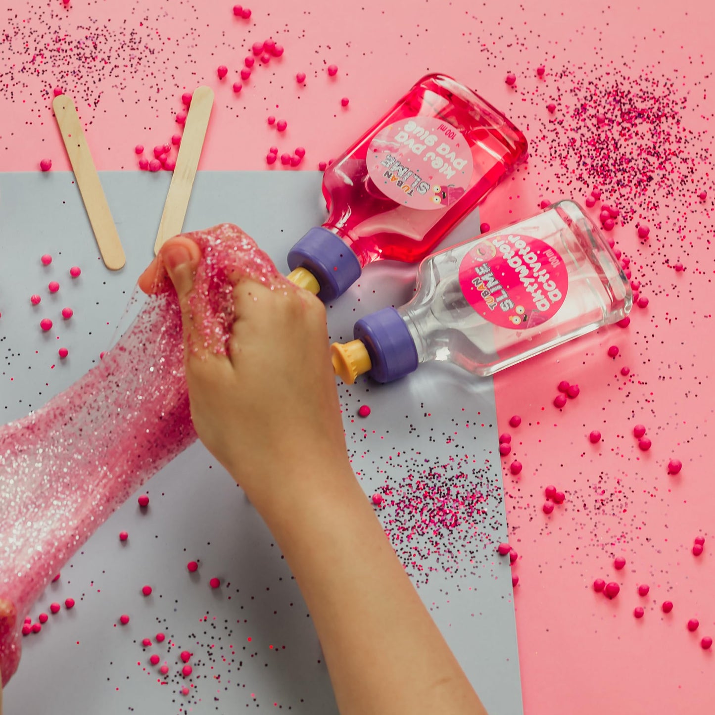 TUBAN Activator for Slime – Slime Magic – Solution for Glue – Compatible with any PVA Glue – Safe for Children – Made in the EU – Free from Harmful Substances – 1000 ml