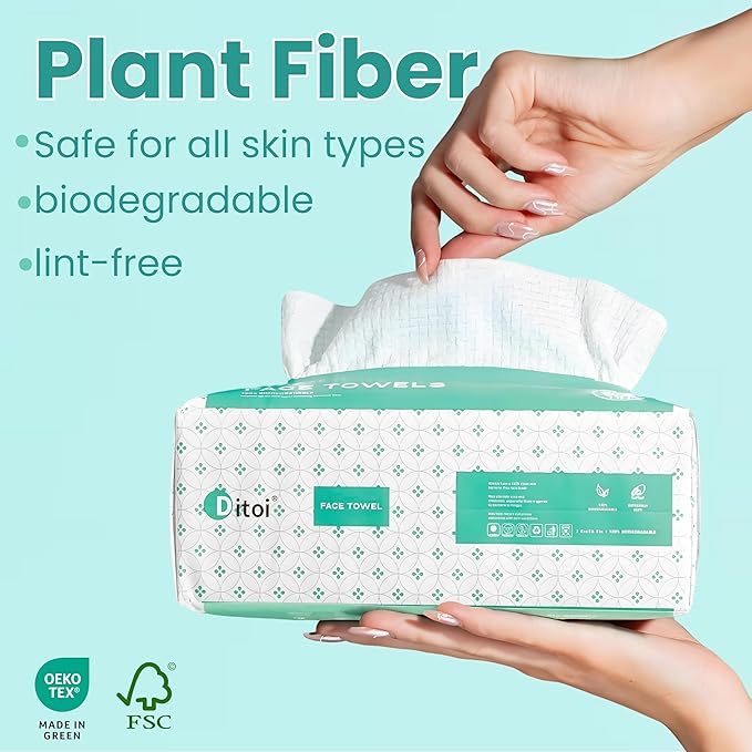 Ditoi Disposable Face Towels, Ultra Soft &Thick Facial Cloths