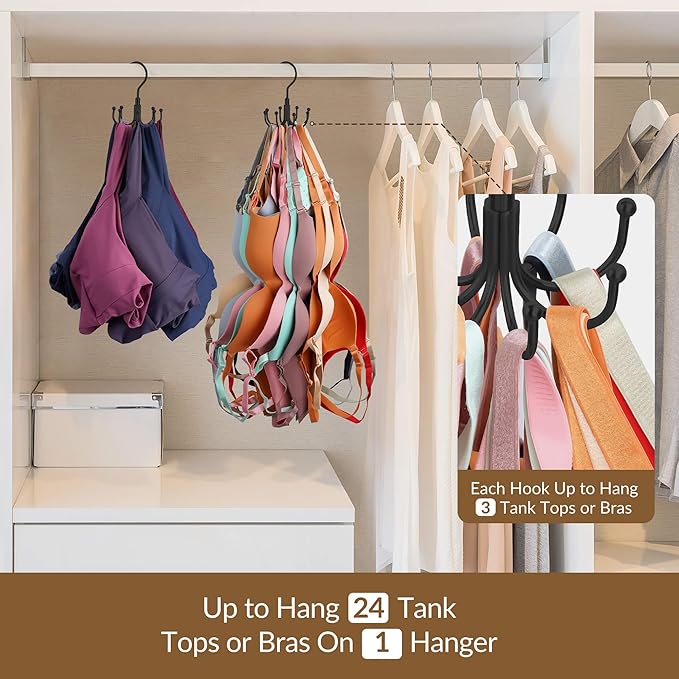 ZEDODIER Tank Top Hanger, Rotatable Bra Organzier