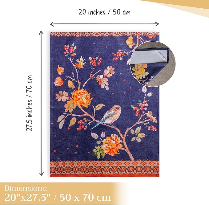 Maison d' Hermine Kitchen Towels Set of 3 100% Cotton 20" x 27.5" Reusable