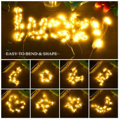 BROTOU LED String Lights, 2M 20 LED Battery Operated Fairy Lights, Waterproof Silver Plated Copper Wire Lights for in/Outdoor Decor, Christmas, Halloween, Valentine, Birthday (Warm White, 15 Pack)