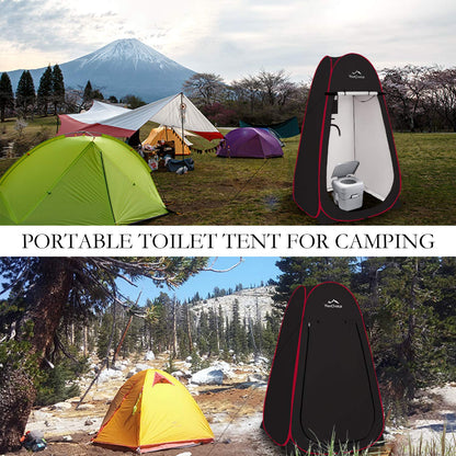 Your Choice XL Pop Up Privacy Shower Tent - Portable Changing Tent for Camping, Beach & Poolside - 82.6" Tall Double Storage Pockets & Carry Bag - Black