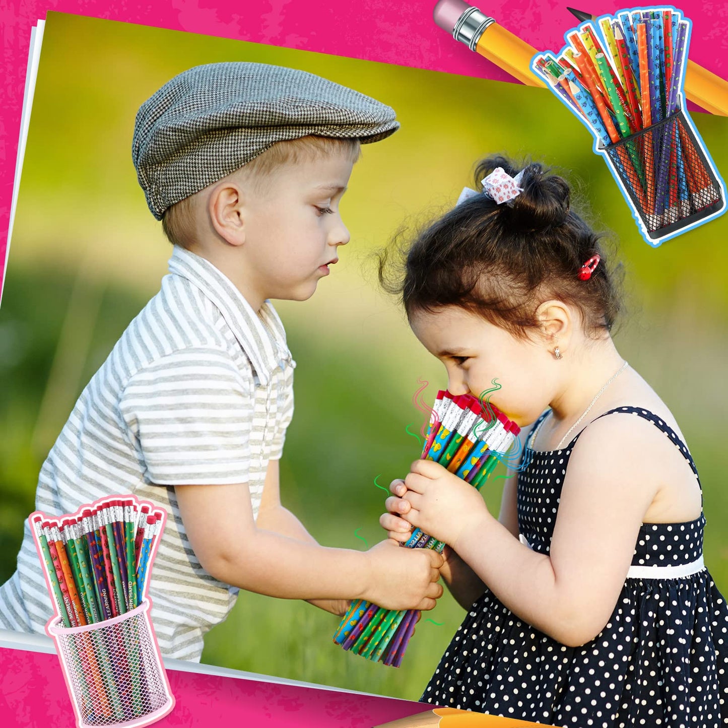 Gersoniel 120 Pcs Scented Pencils Bulk for Kids Inspirational Motivational Cute Fun Fruit Wood Smelly Graphite Pencils with Erasers for School Classroom Office Students Girls Boys Gifts Supplies
