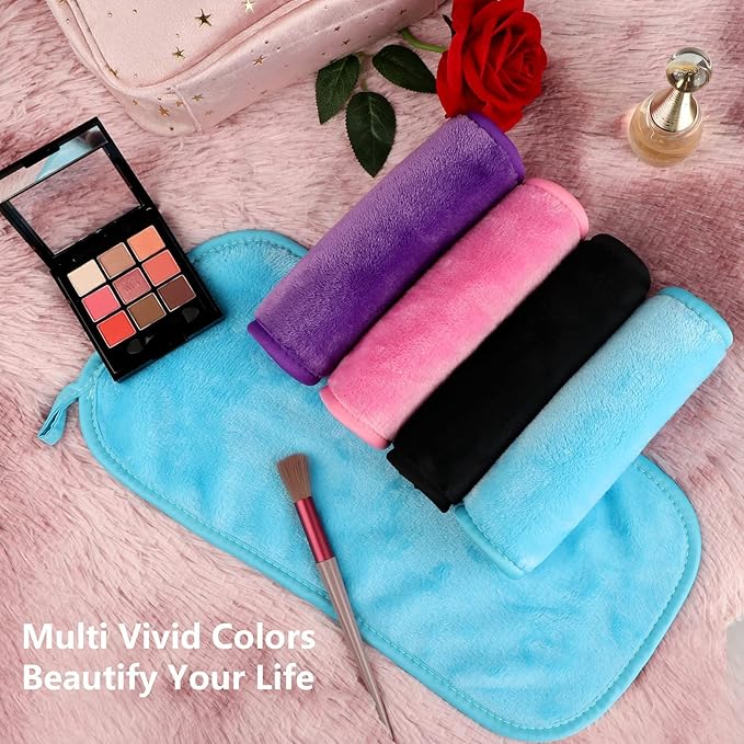 Orighty Makeup Remover Cloths Pack of 4, Reusable Microfiber Facial Cleansing