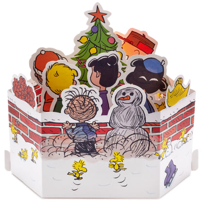 Hallmark Paper Wonder Peanuts Displayable Pop Up Christmas Card with Light and Sound (Charlie Brown Christmas Tree, Plays Christmastime is Here)