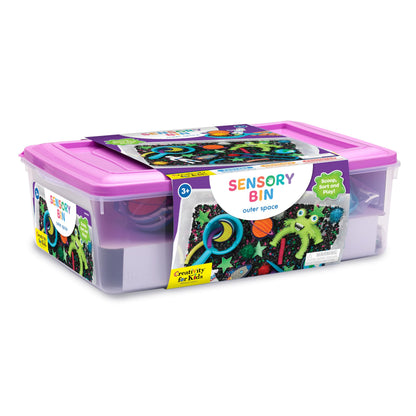 Creativity for Kids Sensory Bin: Outer Space Toys - Preschool and Toddler Sensory Toys, Kids Gifts for Boys and Girls Ages 3-5+, 10.25 x 14.5 x 4.75 inches