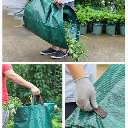 Zucklight Heavy Duty Garden Waste Bags 300 Litre - 3 Sacks Builders Bags Reusable - Industrial Fabric and Handles - Green/Garden Waste Sacks, Garden Bags Heavy Duty with Handles