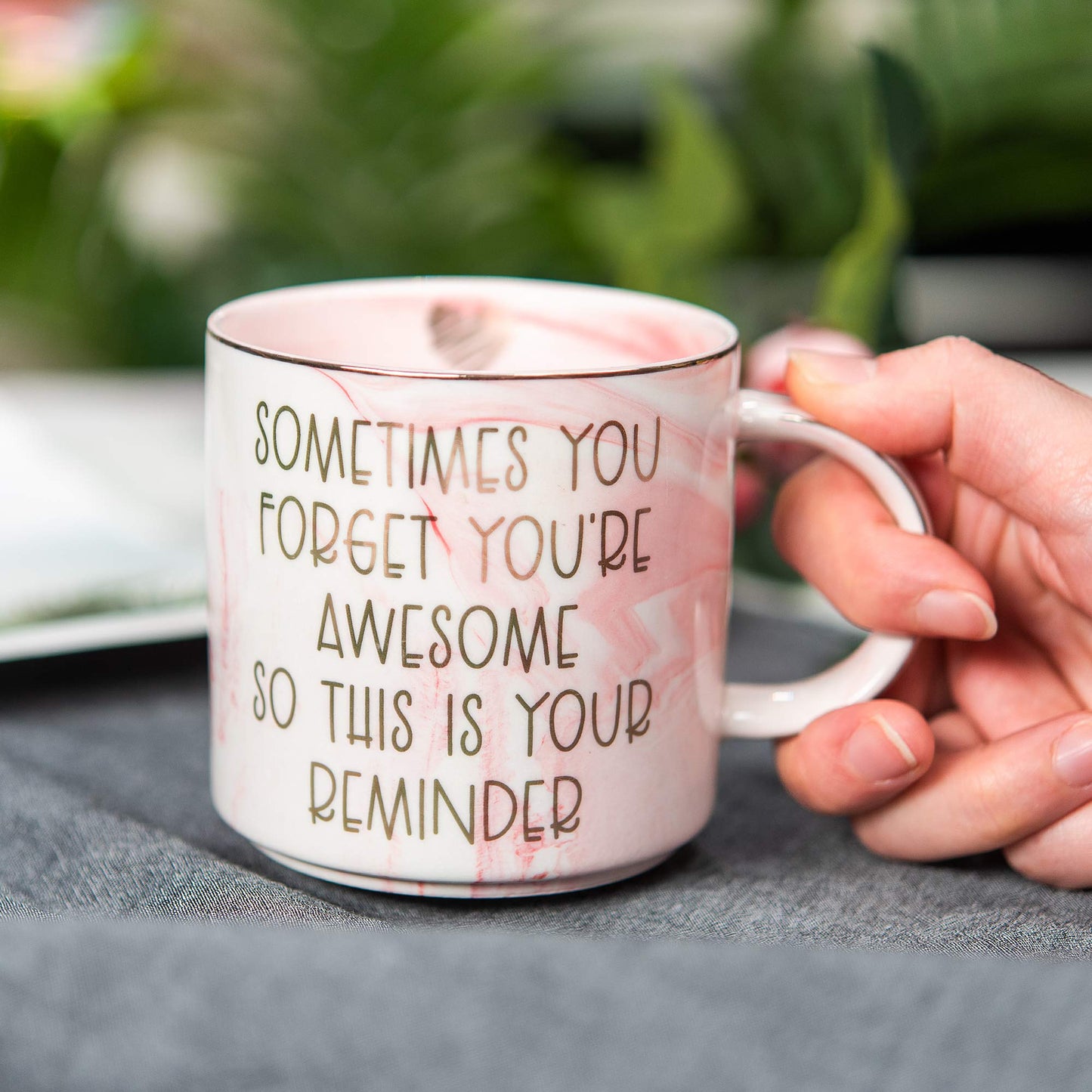 Thank You Gifts, Christmas Gifts for Women - Funny Gift Ideas for Friends, Coworkers, Boss, Employee, Mom, Mentor - Inspirational, Thoughtful, Birthday, Friendship, Presents for Her - Pink Coffee Cup