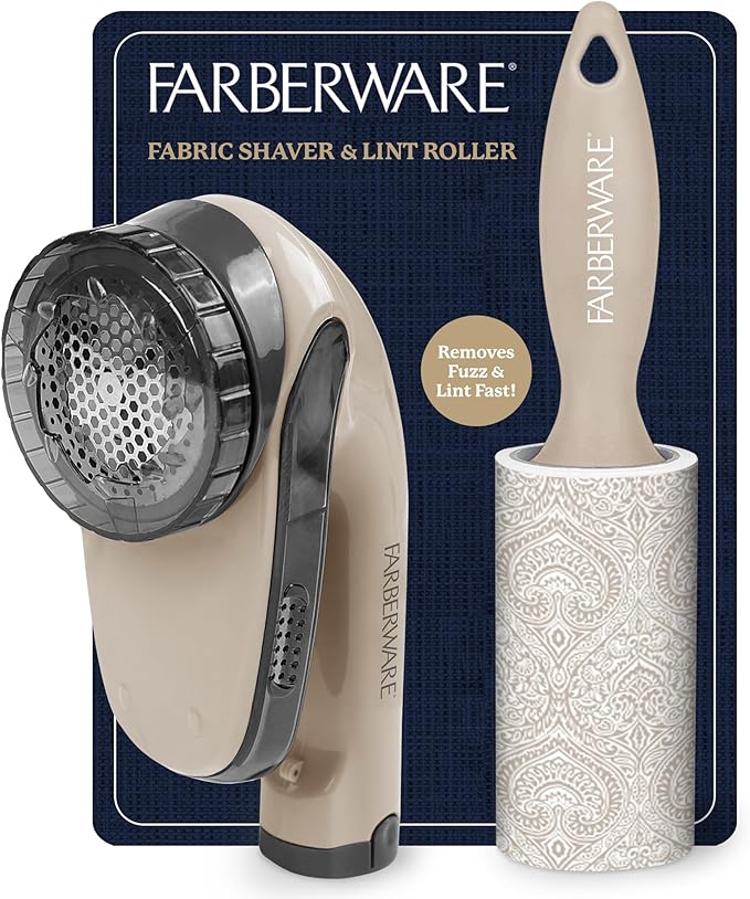 Farberware Fabric Shaver & Lint Remover Set–Battery Operated Sweater Shaver