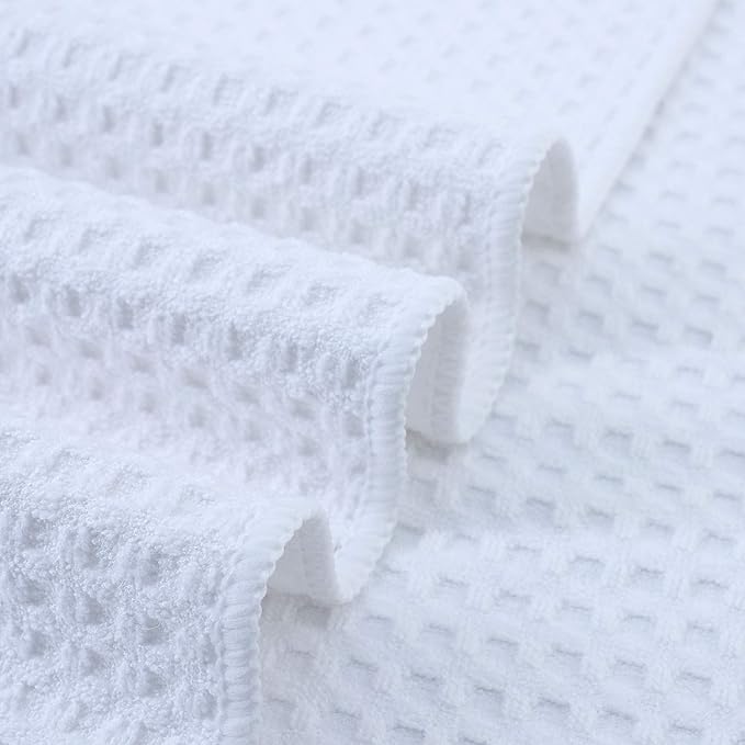 POLYTE Ultra Premium Microfiber Kitchen Dish Cloth Waffle Weave, 8 Pack