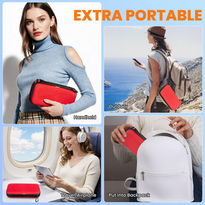 Double-Layer Hard Carrying Case Electronics Organizer - Multi-Pocket Zipper Travel Case Tech Accessories Storage Pouch Bag for Charger, Apple Pencil, Power Bank, Phone, USB Flash Drive, Cord, Cable