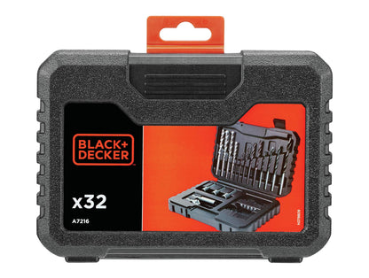BLACK+DECKER A7216-XJ Drilling and Screw Driving Set (32-Piece)