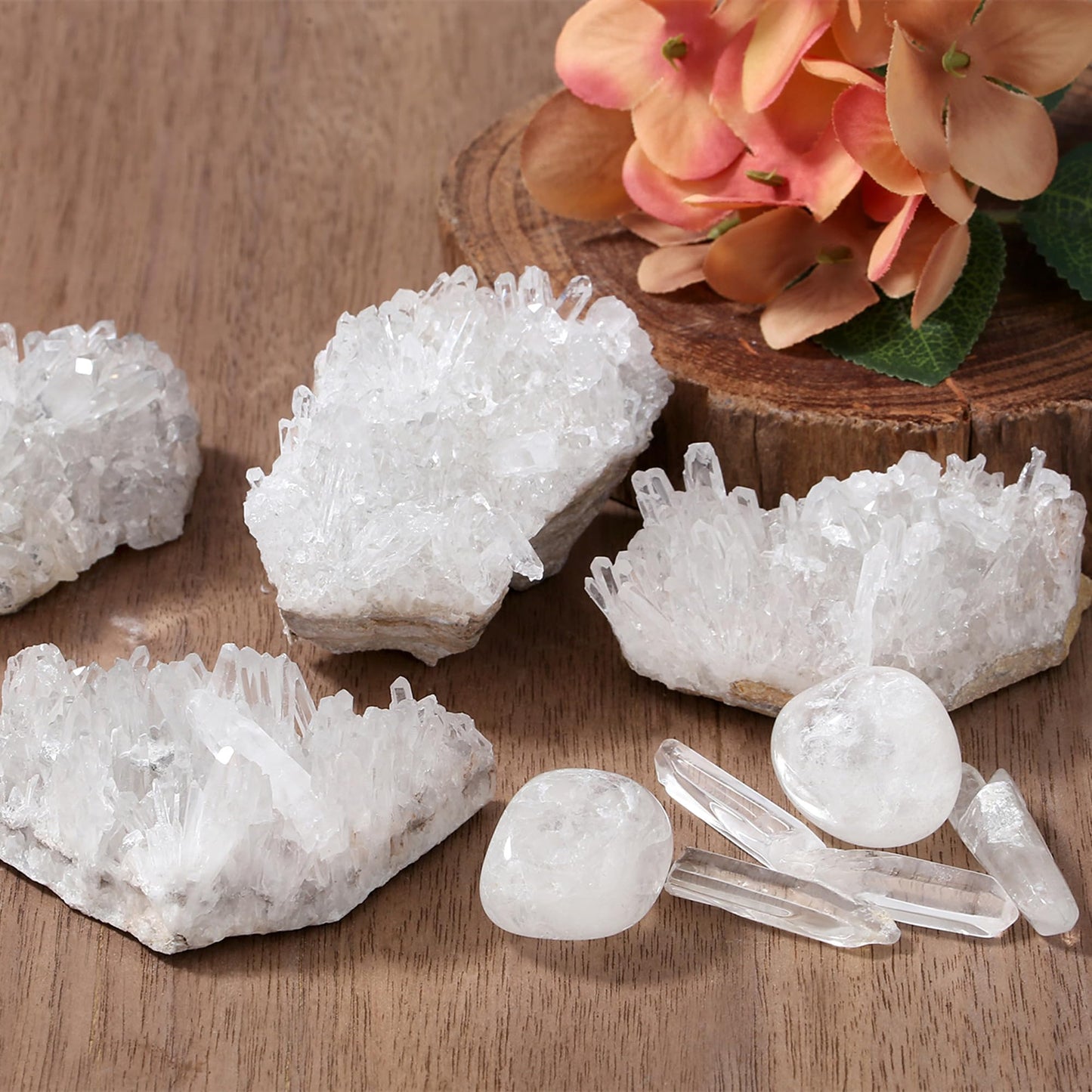 ZHIYUXI Quartz Crystals 2.8-3.5 oz Geodes Clear Quartz Crystal Cluster Healing Crystals Cuarzos Natural Crystals for Beginners White Raw Stone Reiki 1pc