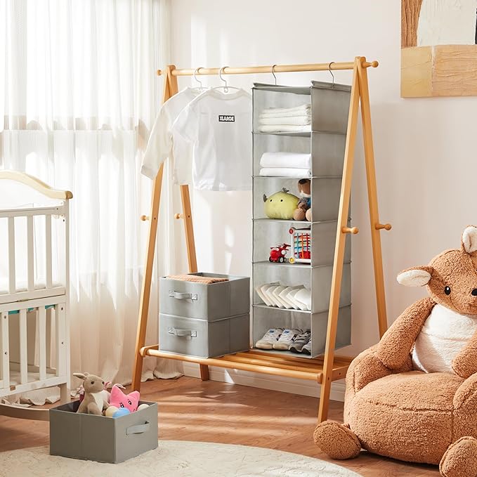 MAX Houser 6 Tier Shelf Hanging Closet Organizer, Closet Hanging Shelf