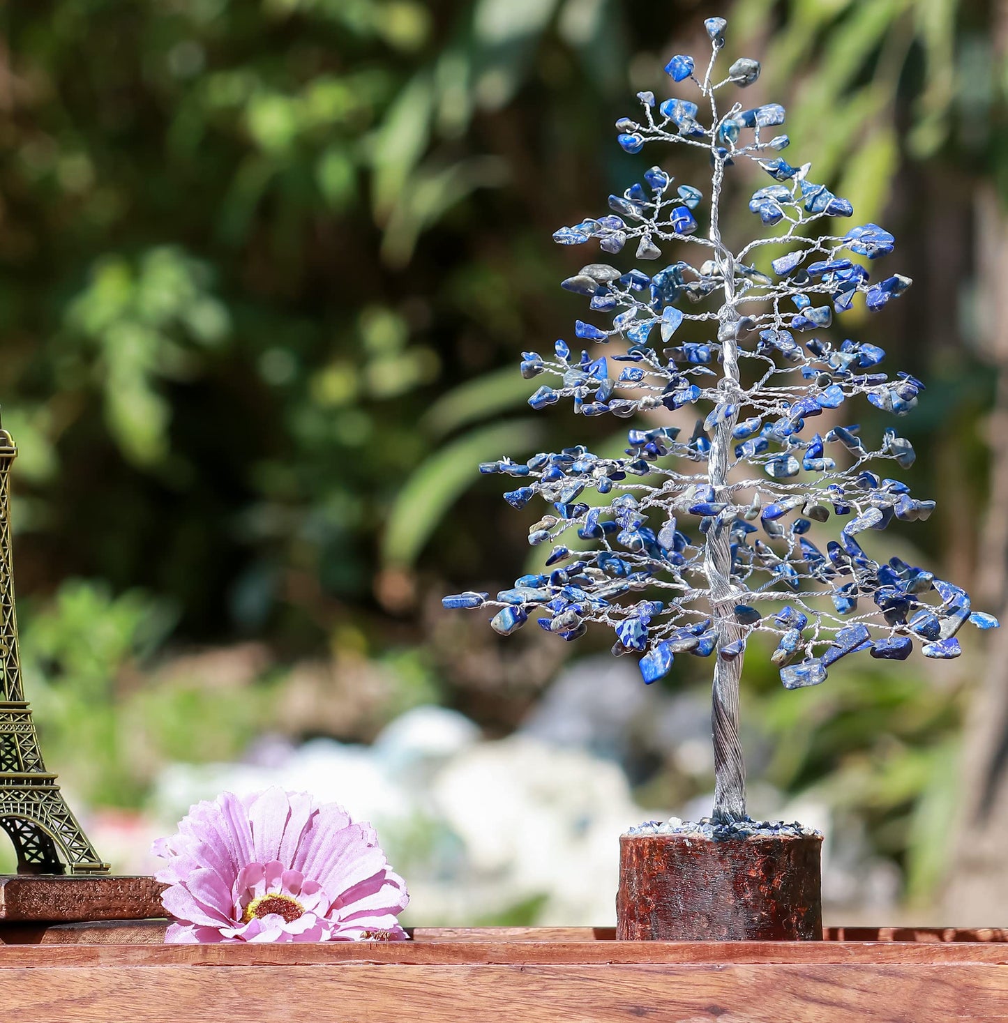 Crocon® Lapis Lazuli Healing Crystals Tree Bonsai Desk Decor for Women Blue Room & Office Decor Spiritual Gift Meditation Crystals Home Decor Cute House Warming Gifts for Men Dad Birthday Him, 10"