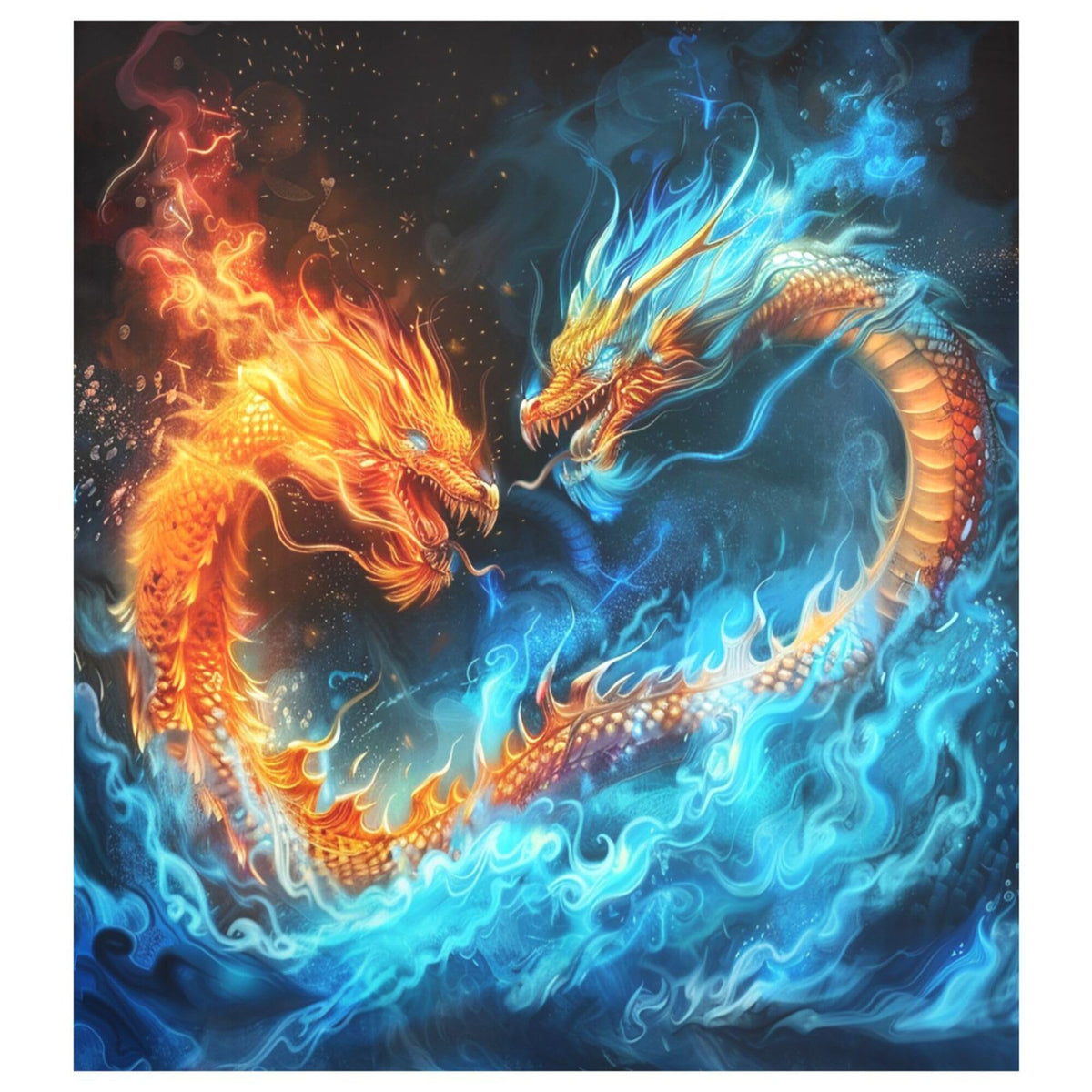 Fire Blue Dragon Dishwasher Stickers Magnetic Cover Thunder Lightning Dinosaur Dino Kitchen Fridge Magnet Covers Decals Home Decorations Vinyl Sticker Reusable 23W x 26H inches