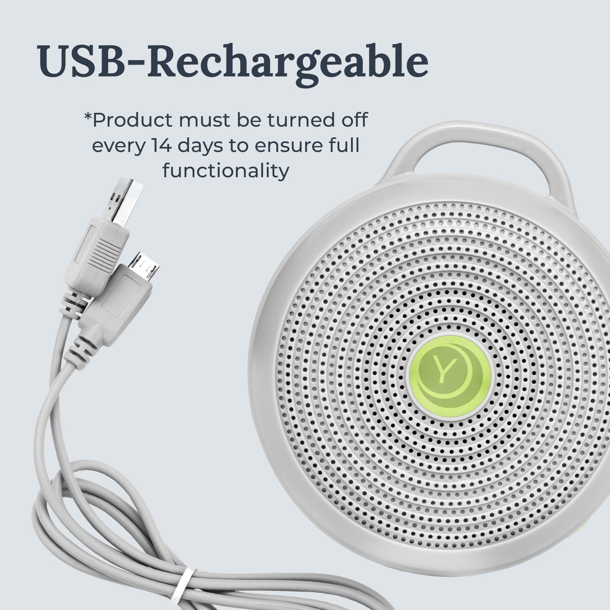 Yogasleep Hushh Portable White Noise Sound Machine for Baby, 3 Soothing Natural Sounds with Volume Control, Compact Size, Noise Canceling for Sleep Aid, Office Privacy, & Meditation, Registry Gift