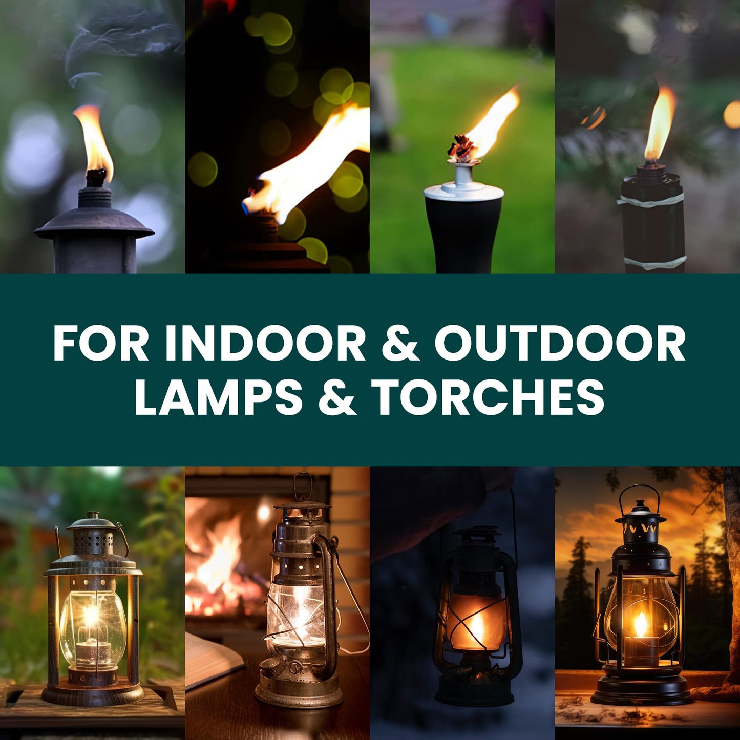CUQOO 1L Scented Citronella Oil for Garden Burners - 2 Pack Insect-Repelling Torch & Lantern Oil Outdoor Use, Garden Citronella for Tiki Torches, Burners & Lamps, Patios, BBQs, Camping