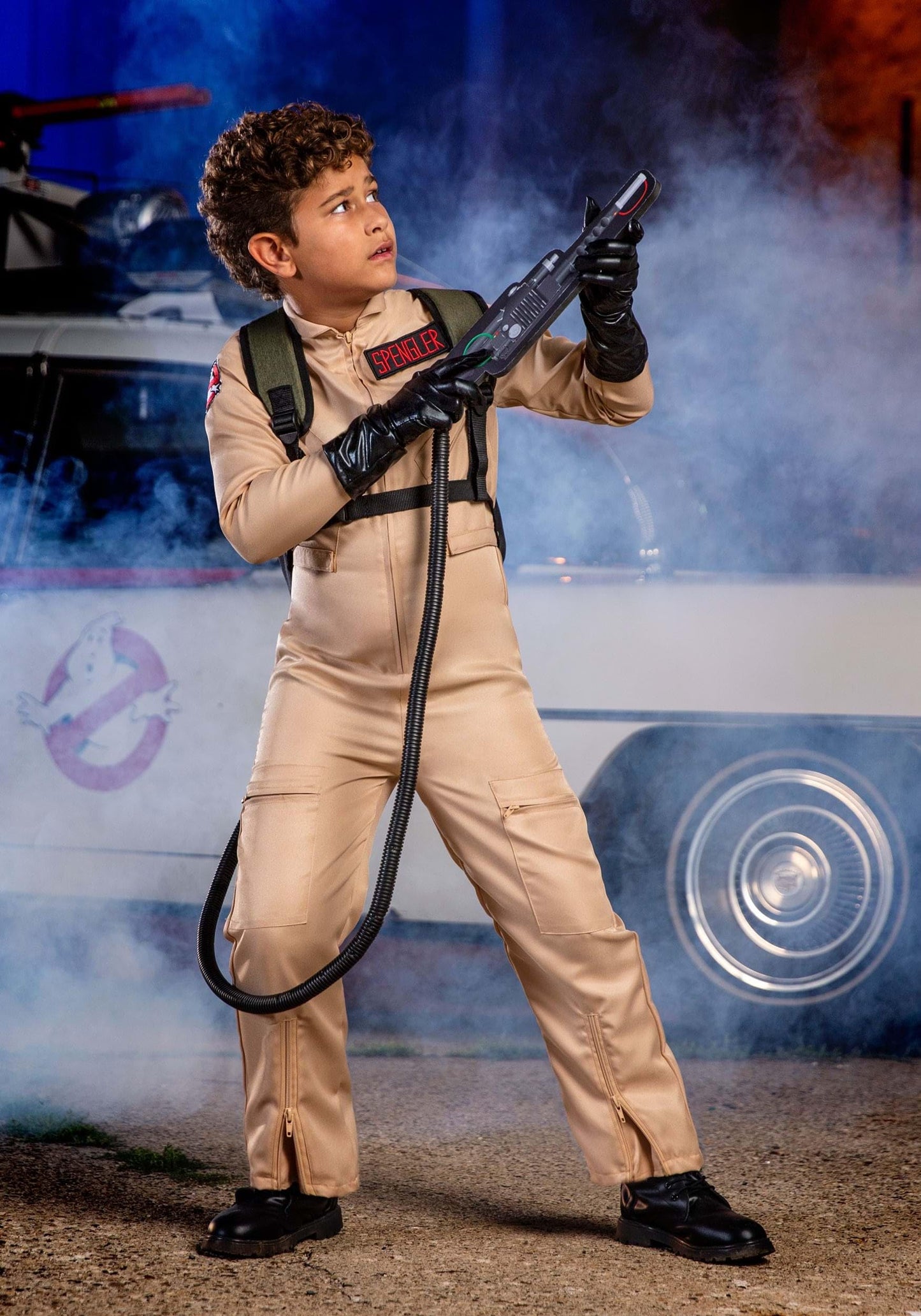 Fun Costumes Kid's Ghostbusters Costume with Proton Pack Accessory, Ghostbusters Jumpsuit, Officially Licensed Outfit for Halloween - Small