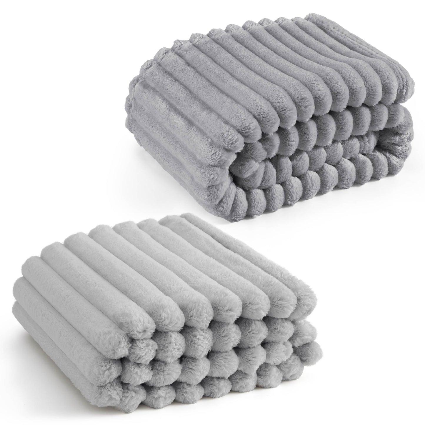 Bedsure Twin Blanket for Couch&Twin Blanket for Couch, Light Grey 60x80 Inches