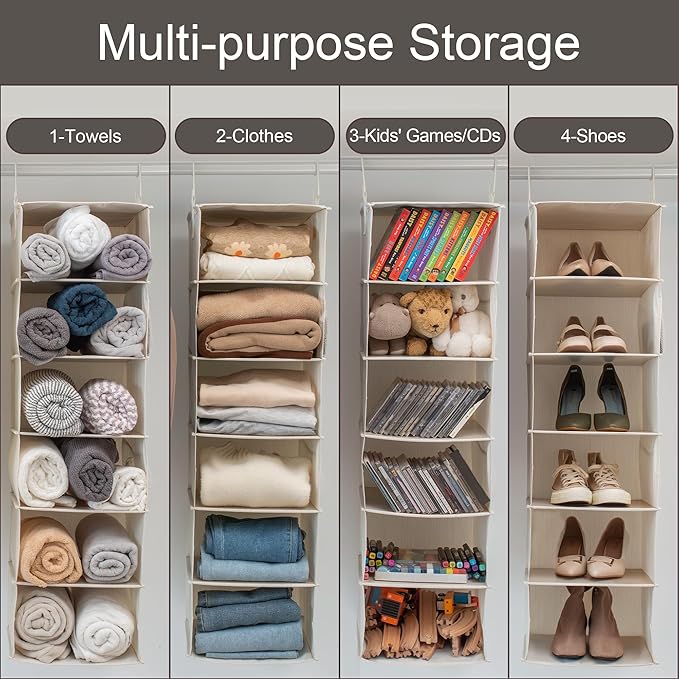 StorageWorks 6-Shelf Hanging Closet Organizer, Hanging Shelves