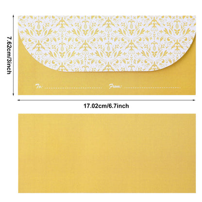 200 Pack Money Envelopes for Cash Gifts, Paper Greetings Money Holder Gift Envelope for Cash Gold Money Envelopes for Budgeting and Saving, Graduation, Birthday Supplies, 6.7 x 3 Inch