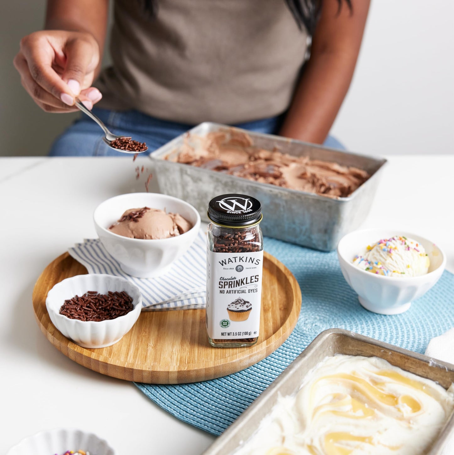 Watkins Chocolate Decorating Sprinkles, No Artificial Dyes, Kosher, 3.5 Ounce, 1-Pack