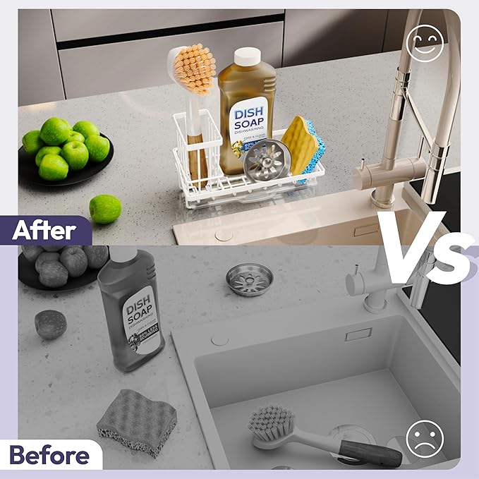 SWTYMIKI Sink Caddy Sponge Holder