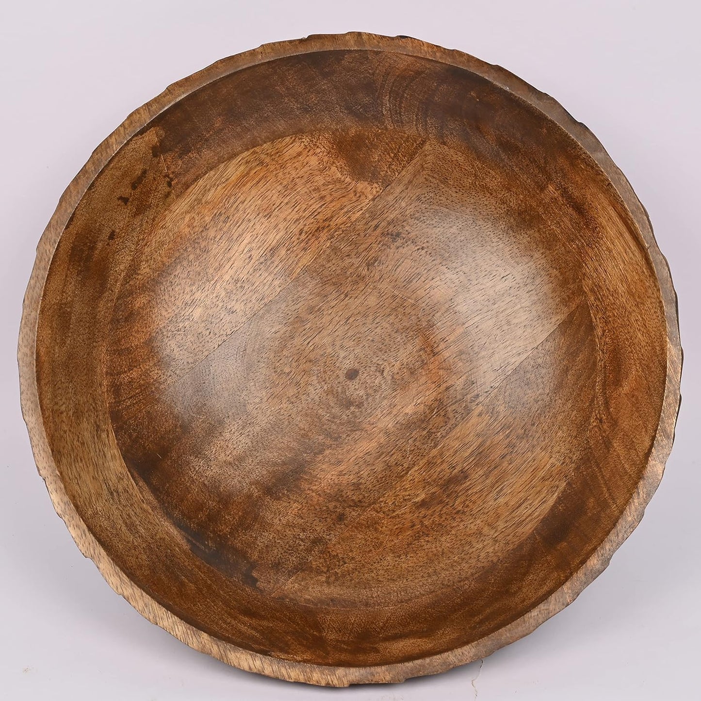 Mahasu Fruit Bowl Wooden Fruit Bowl for Kitchen Counter for Home Decor or Decorative Fruit Bowl for Table (12" X 12'" X 4.75")