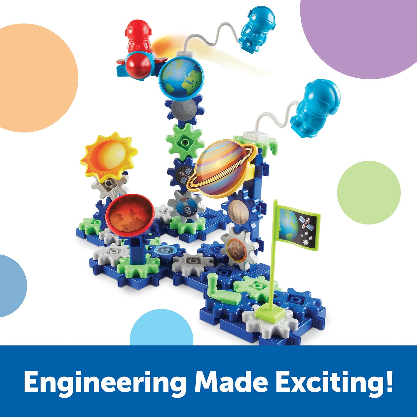 Learning Resources Gears Gears Gears! Space Explorers Building Set, Gears & Construction Toy, STEM Toys, Gears for Kids