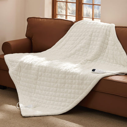 Bedsure Electric Blanket King Size - Dual Control Heated Blanket King Size, Fast Heating with 10 Time Settings & 10 Heat Settings, Warm Gift for Grandma (100x90 inches, Grey)