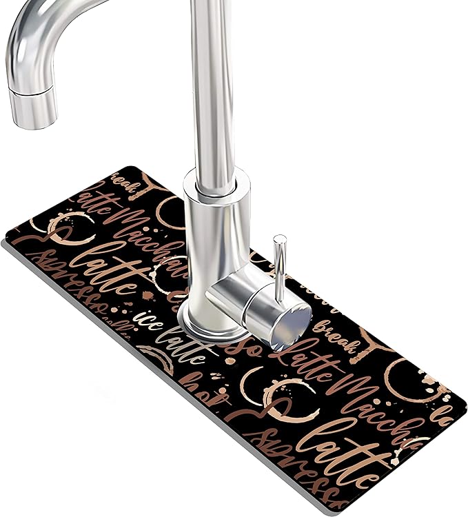 Kitchen Sink Splash Guard Faucet Mat Super Absorbent Fast Drying Mat Sink