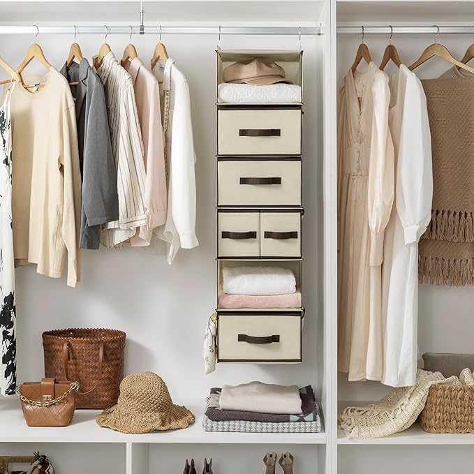 GRANNY SAYS Hanging Closet Organizers and Storage 6 Shelves, Closet Hanging
