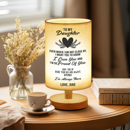 WSYEAR Valentines Day Birthday Gifts for Daughter from Dad,to My Daughter Gifts from Dad- Table Lamp Best Father Daughter Graduation Gifts for Grown Daughter
