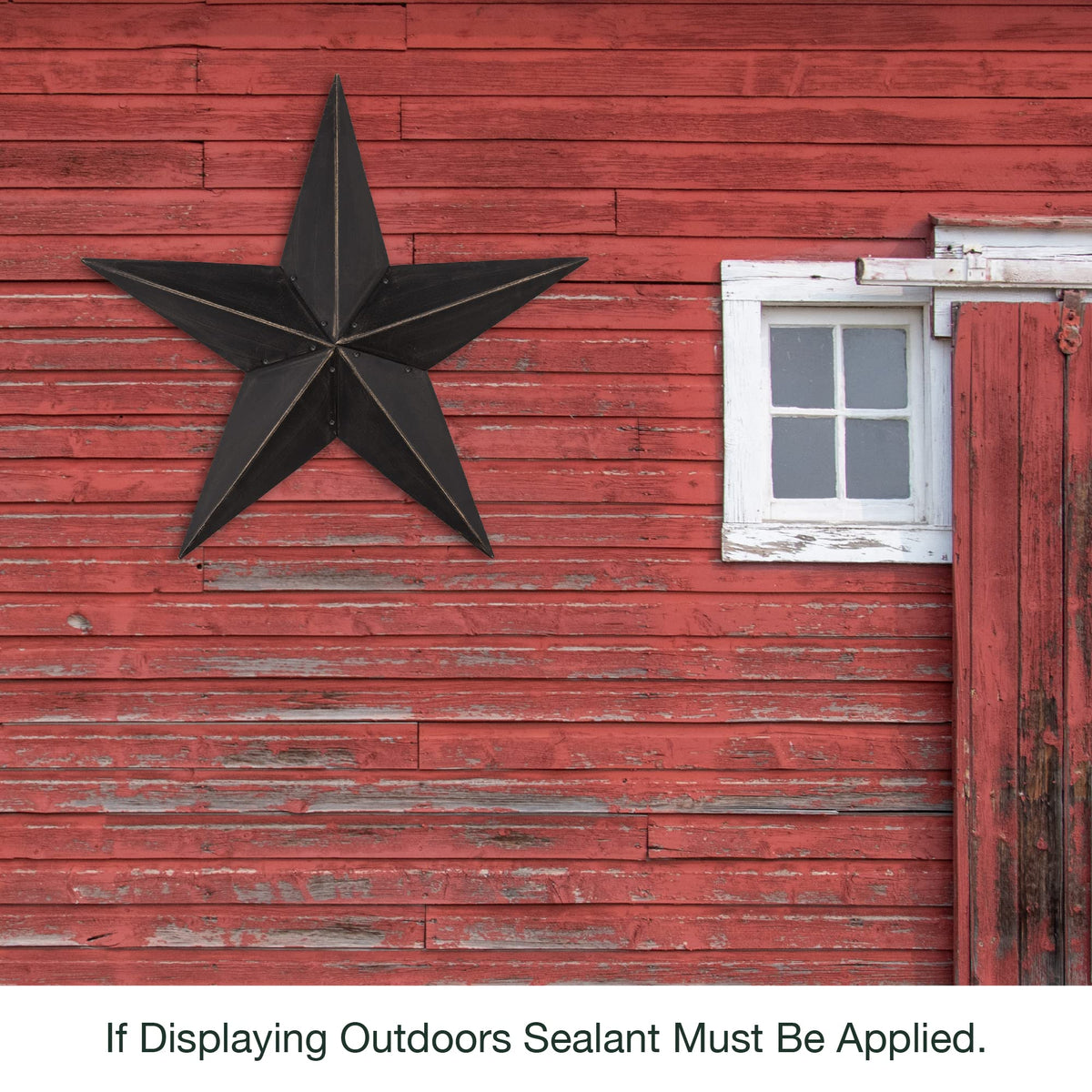 The Hearthside Collection CWI Gifts Metal Barn Star - 36 inch Galvanized Hanging Star - Farmhouse Wall Decor - Black