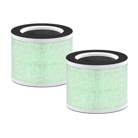 Nispira True HEPA Carbon Replacement Filter Compatible with RENPHO RP-AP088 Air purifier RP-AP088W/RP-AP088B RP-AP088-F2 4 Stage Filtration System, 2 Pack