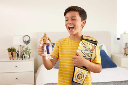 Mattel WWE Championship Title, Undisputed WWE Universal Championship Role-Play & Costume Accessory, Wearable Leather-like Belt 3+ Feet with One-Time Adjustment, HYJ35, Black