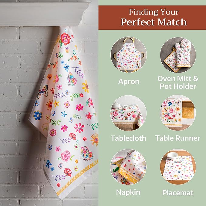 Maison d' Hermine Kitchen Towels Set of 3 100% Cotton 27.50" x 20" Reusable