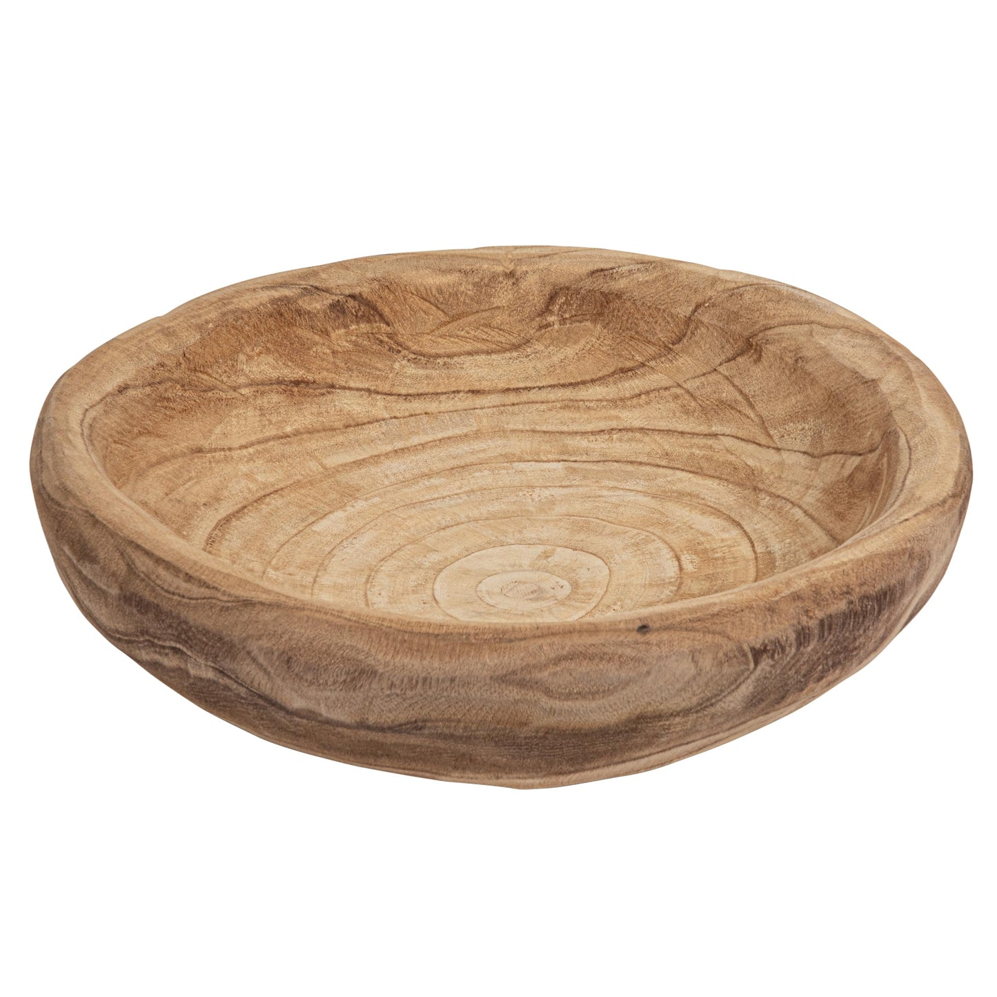 Creative Co-Op Decorative Paulownia Wood Bowl