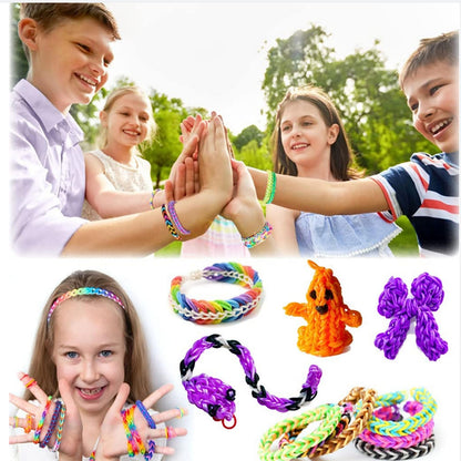 YITOHOP 15000+ Rubber Loom Bands, Mega Rubber Bands Bracelet Kit,Loom Bracelet Making Kit with 3 Layer Container,30 Colors,380 Beads,30 Charms,Clips, Hooks Tools for DIY Art Holiday Gift