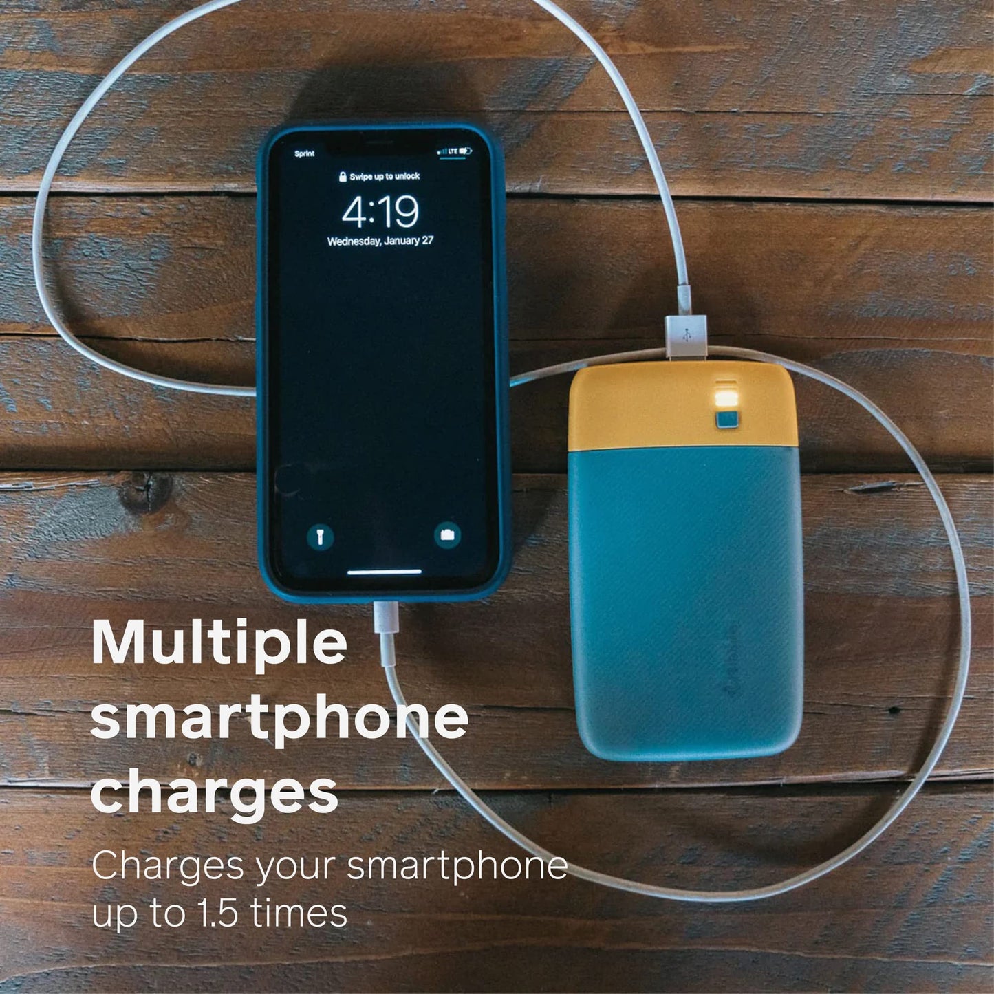BioLite, Charge 20 PD, 6,000 mAh Multiple Device Portable Power Bank, 18 W USB-C in/Out and USB-A Out