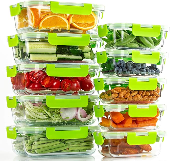 C CREST Glass Containers for Food Storage