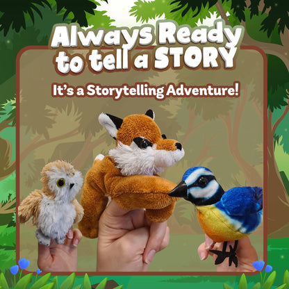The Puppet Company Hideaway Tree House – Soft Plush Finger Puppets for Toddlers and Babies – Interactive Toy Set for Storytelling, Learning, Imagination, Roleplay and Fun Games