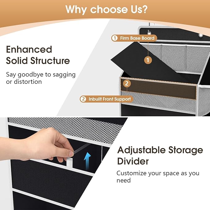 WISELIFE 5-Tier Over the Door Organizer